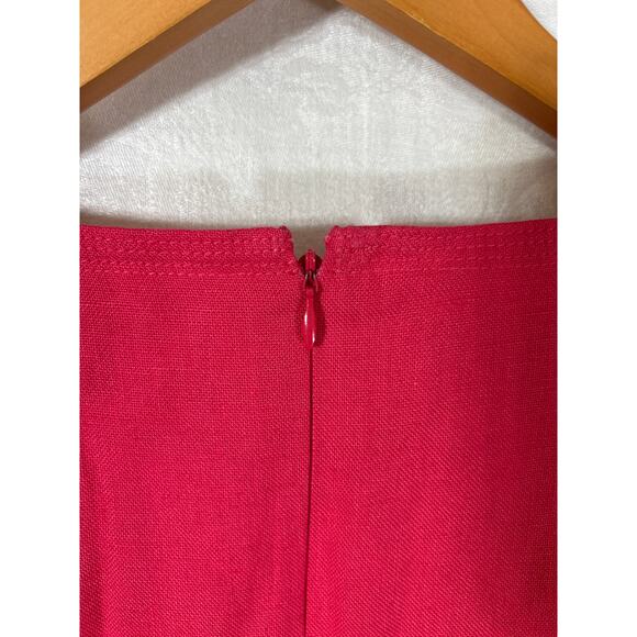 VTG Talbots Dress 14 PETITE Pink 100% Irish Linen Sheath Lined Tank Sleeveless - Picture 8 of 10